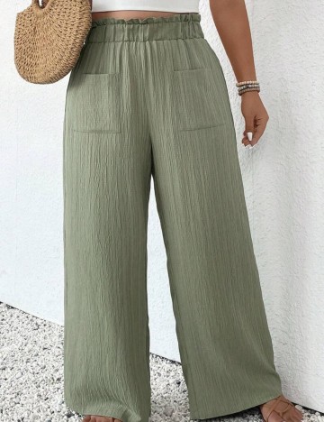 Pantaloni Shein Curve+, verde