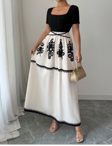 Rochie maxi Shein, mix culori