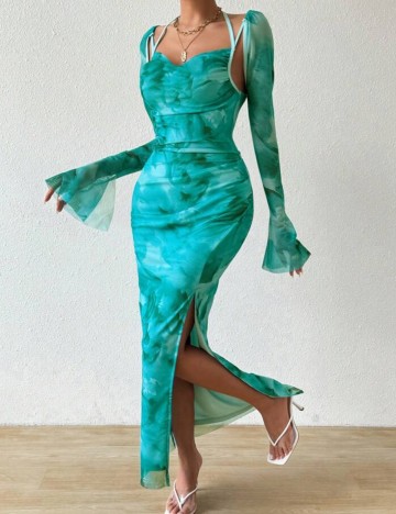 Rochie maxi Shein, mix culori