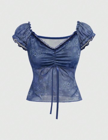 Top Shein, albastru