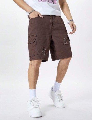 Pantaloni scurți Shein, maro