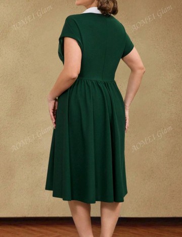 Rochie midi Shein Curve+, verde