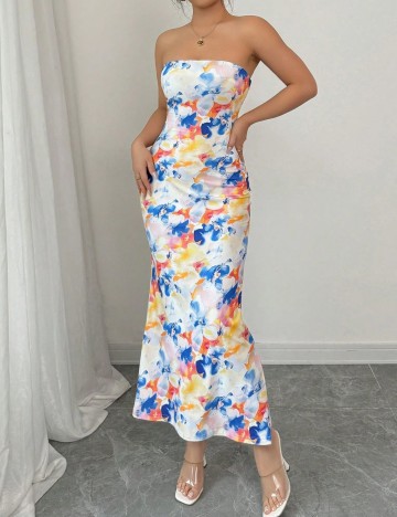 Rochie maxi Shein, mix culori