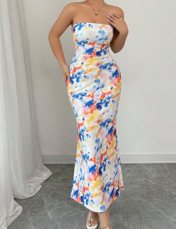 Rochie maxi Shein, mix culori