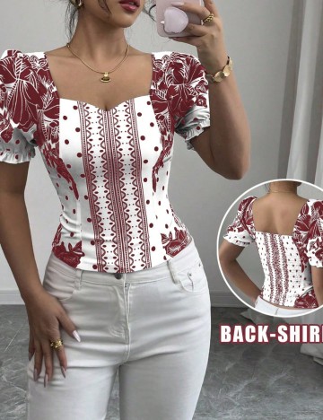 Cămașă cu mânecă scurtă Shein, mix culori