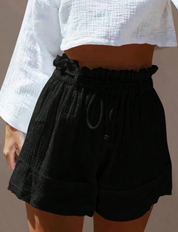 Pantaloni scurți Shein, negru