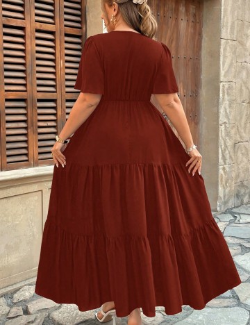 Rochie maxi Shein Curve+, maro