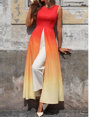 Rochie maxi Shein, mix culori