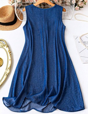 Rochie midi Shein Curve+, albastru