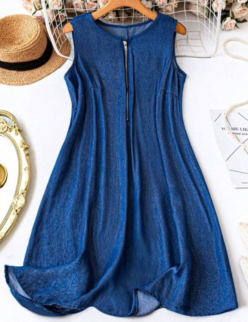 Rochie midi Shein Curve+, albastru