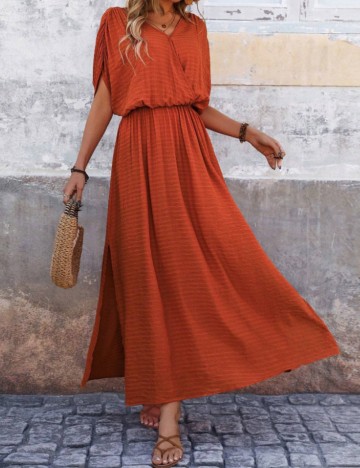 Rochie maxi Shein, cărămiziu