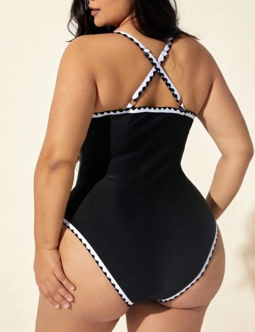 Costum de baie întreg Shein Curve+, negru