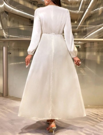 Rochie maxi Shein Curve+, crem