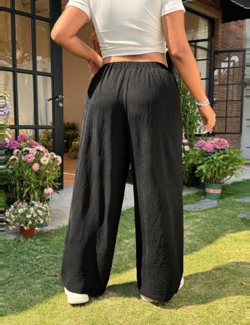 Pantaloni Shein Curve+, negru