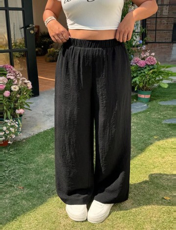 Pantaloni Shein Curve+, negru