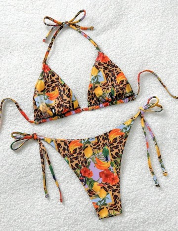 Costum de baie Shein, mix culori