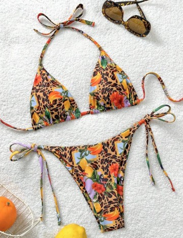 Costum de baie Shein, mix culori