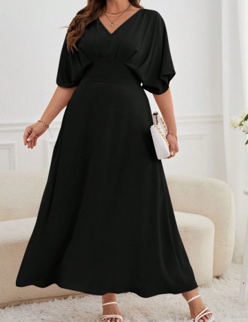Rochie maxi Shein Curve+, negru