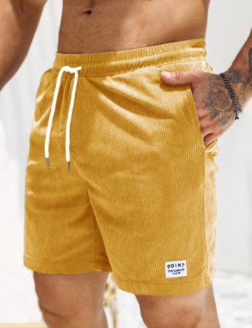 Pantaloni scurți MANFINITY by Shein, galben
