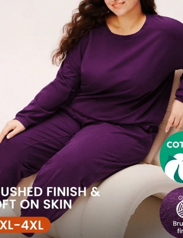 Compleu pijamale Shein Curve+, mov