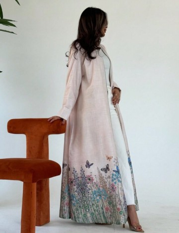 Cardigan lung Shein, roz