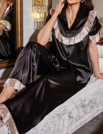 Compleu pijamale Shein, negru