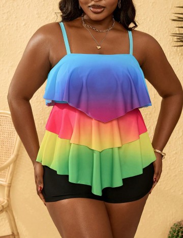 Costum de baie Shein Curve+, mix culori