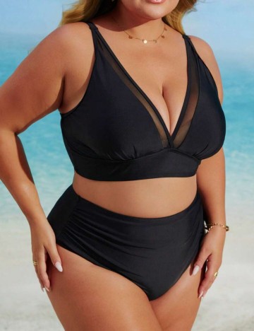 Costum de baie Shein Curve+, negru
