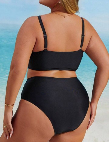 Costum de baie Shein Curve+, negru