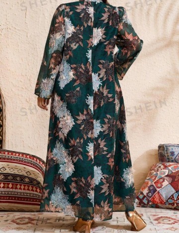 Rochie maxi Shein Curve+, mix culori