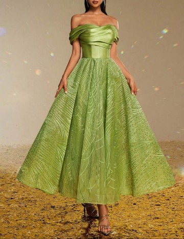 Rochie de ocazie Shein, verde