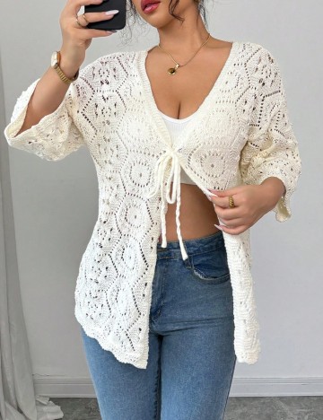 Bluză de pijama Shein, crem