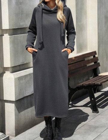 Rochie tip hanorac Shein, gri