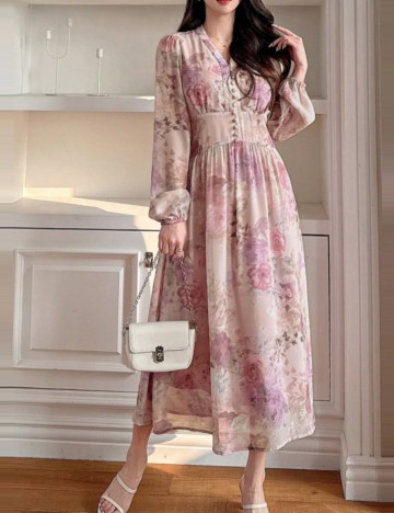 Rochie maxi Shein, roz