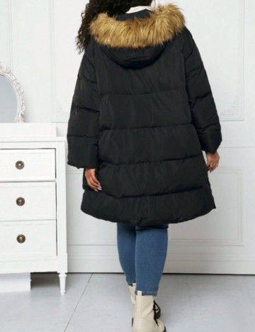 Geacă Shein Curve+, negru