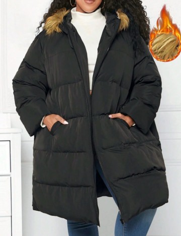Geacă Shein Curve+, negru