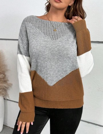 Pulover Shein Curve+, mix culori