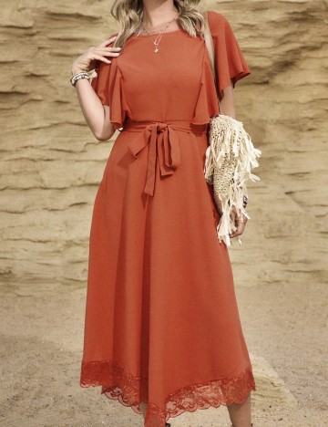 Rochie maxi Shein, cărămiziu