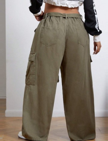 Pantaloni Shein Curve+, kaki