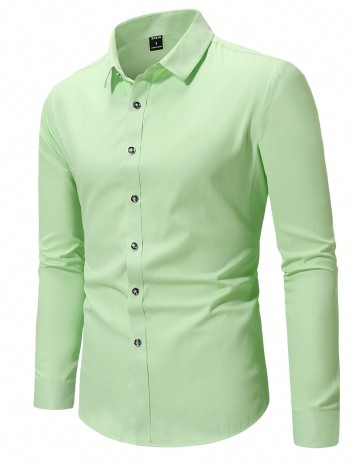 Cămașă MANFINITY by Shein, verde