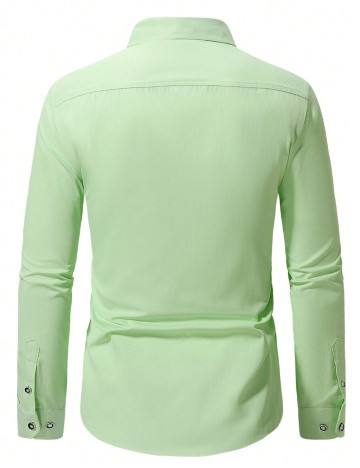 Cămașă MANFINITY by Shein, verde