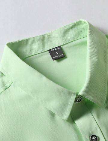 Cămașă MANFINITY by Shein, verde
