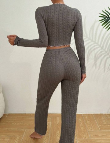 Compleu pijamale Shein, gri