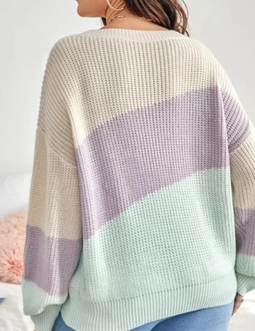 Pulover Shein Curve+, mix culori