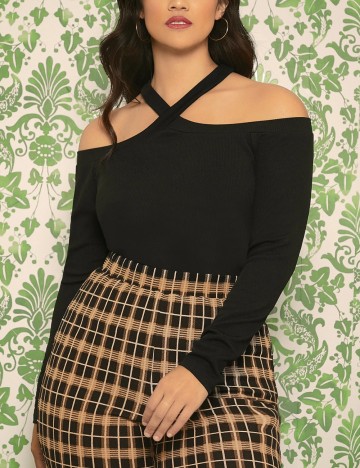 Bluză Shein Curve+, negru
