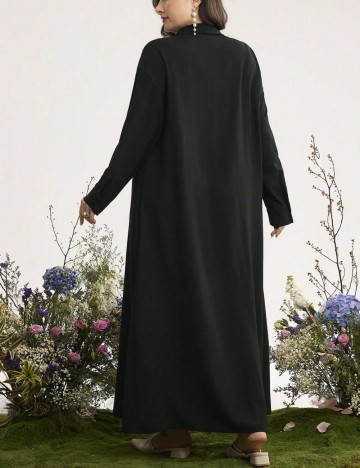 Rochie tip cămașă Shein Curve+, negru