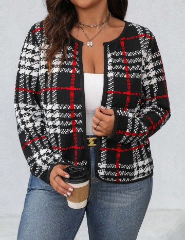 Cardigan Shein Curve+, portocaliu