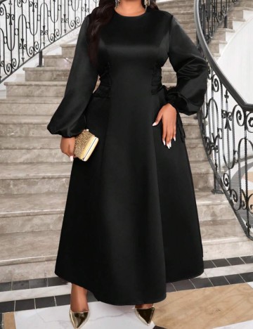 Rochie maxi Shein Curve+, negru