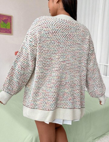 Cardigan Shein Curve+, mix culori