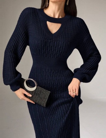 Rochie tricotată Shein, bleumarin